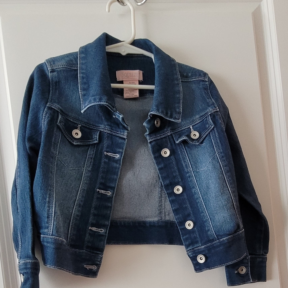 Squeeze Blue Jean Jacket Classic Denim Style